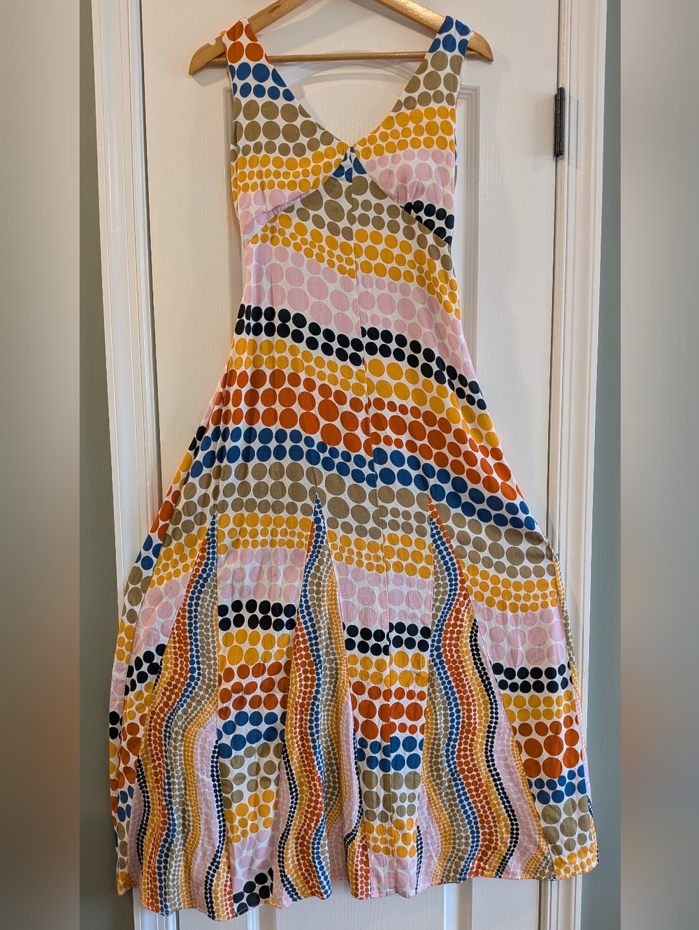 Anthropologie The Odells Dot-Printed Maxi Dress Polka Dot Maximalism Size XSP - Picture 4 of 16